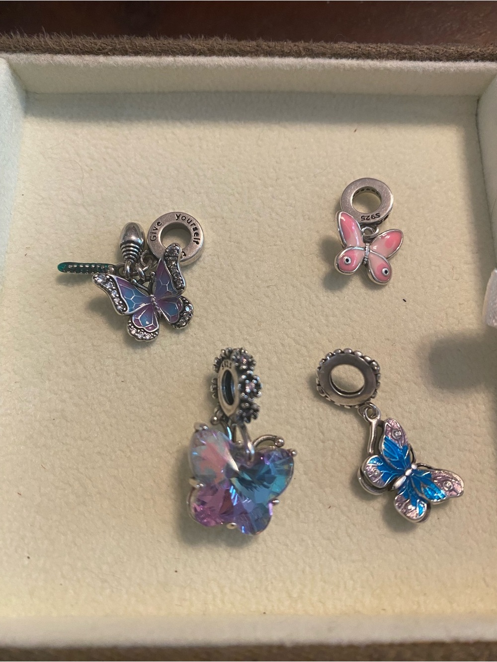 Linx Sterling Silver Blue & Pink Butterfly Charm - Picture 3 of 3